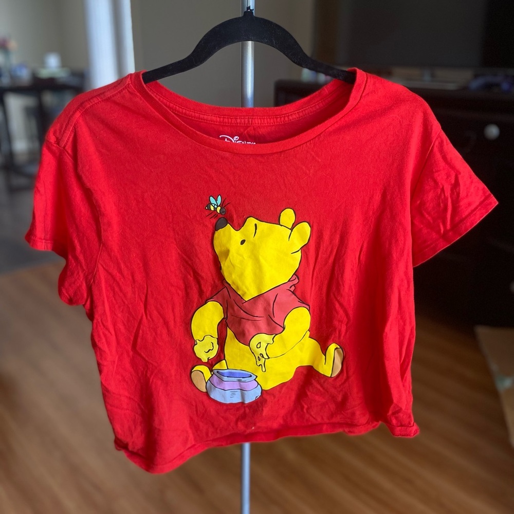 Winnie the Pooh cropped boyfriend shirt